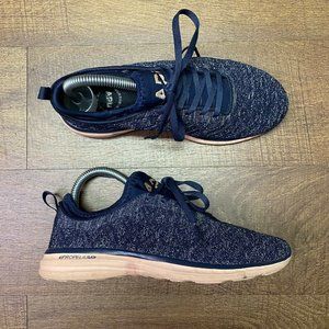 Womens APL Techloom Phantom Running Athletic Gym Shoes Blue Peach Size 7.5 EUC